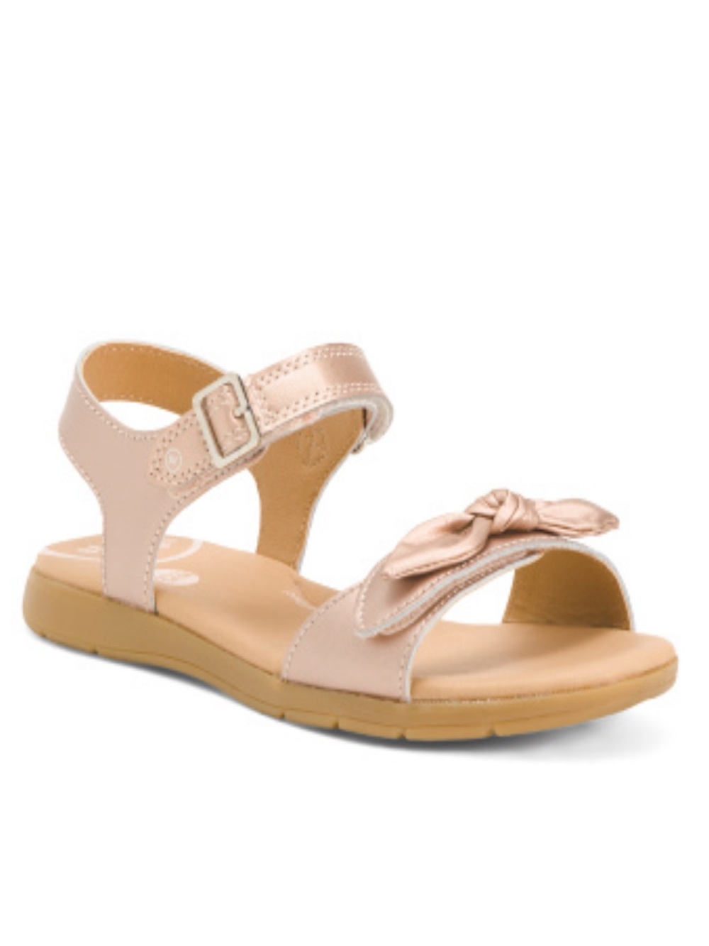 Stride Rite Leather Whitney Bow Sandals Girls' Metallic Pink
